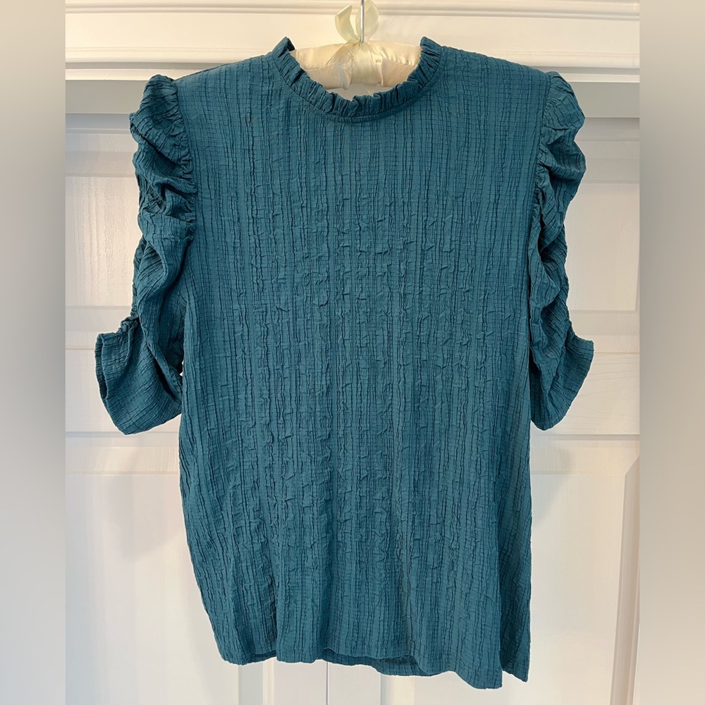 Teal Textured Women's Top (NWT)